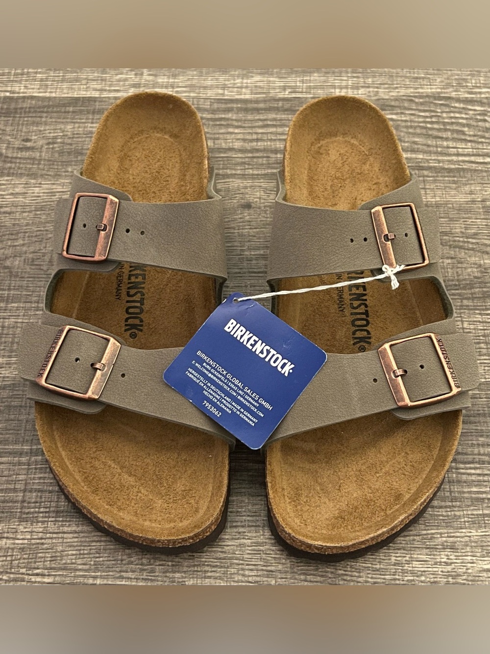 Birkenstock Women's Arizona Sandals Gray Color Size-(11-11.5)